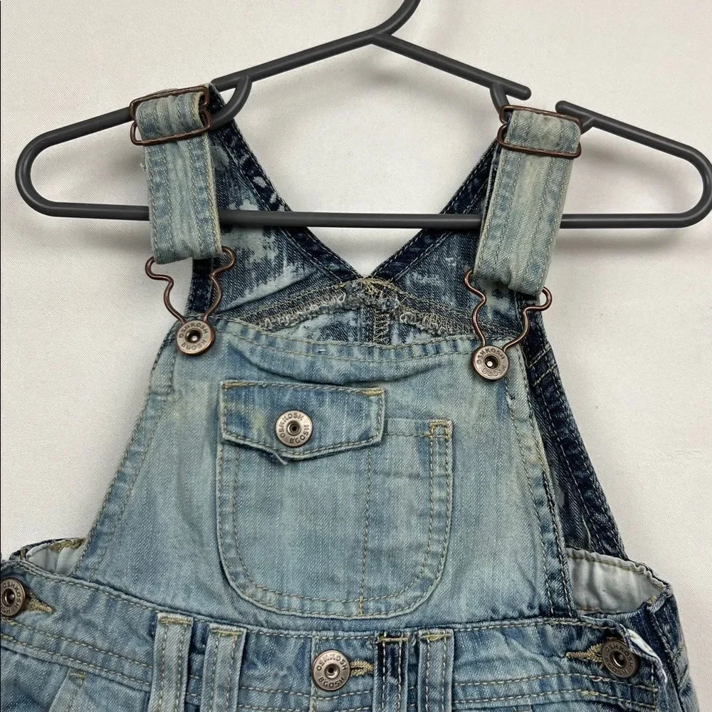 OshKosh B’Gosh embroidered and faded denim overall dress size 24 months